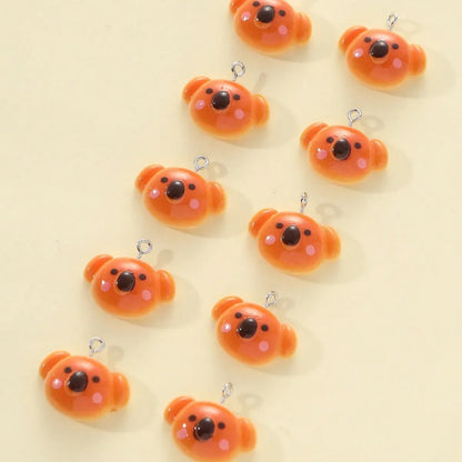 10 Pieces Hole Under 1mm Alloy Resin Dog Bear Pendant