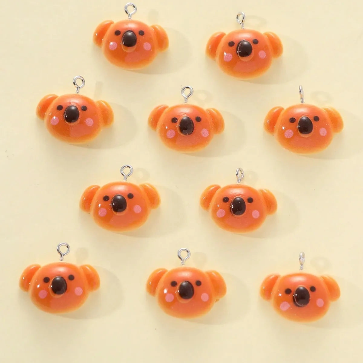 10 Pieces Hole Under 1mm Alloy Resin Dog Bear Pendant