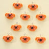 10 Pieces Hole Under 1mm Alloy Resin Dog Bear Pendant