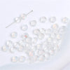 10 Pieces Glass Heart Shape Flower Beads