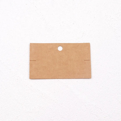 100 Blank Kraft Paper Earrings Earrings Card Bracelet Necklace Hairpin Jewelry Packaging Card Spot Wholesale