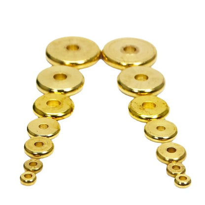 100 PCS/Package 14mm Diameter 4mm Hole 1~1.9mm Hole 3~3.9mm Brass Round Spacer Bars