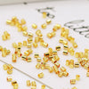 100 PCS/Package 1.5*1mm 2*2mm Copper 14K Gold Plated 18K Gold Plated Silver Plated Solid Color Polished Beads