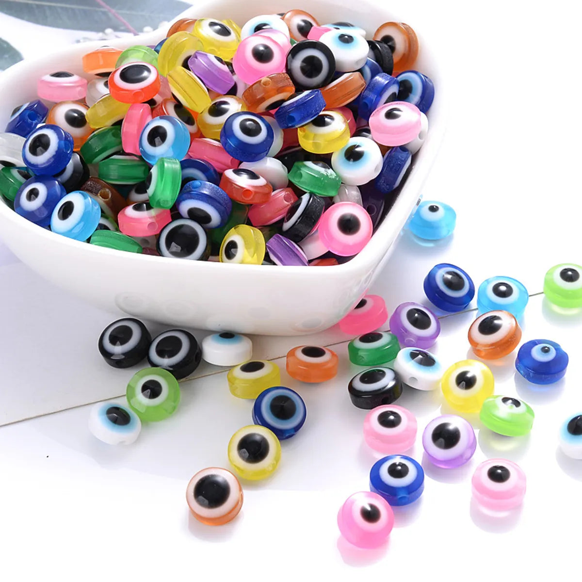 100 PCS/Package 50 PCS/Package Resin Solid Color Beads