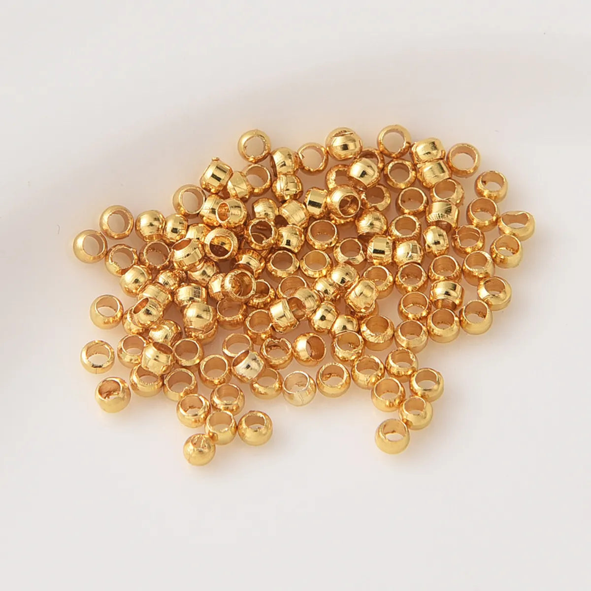 100 PCS/Package Copper Solid Color Beads