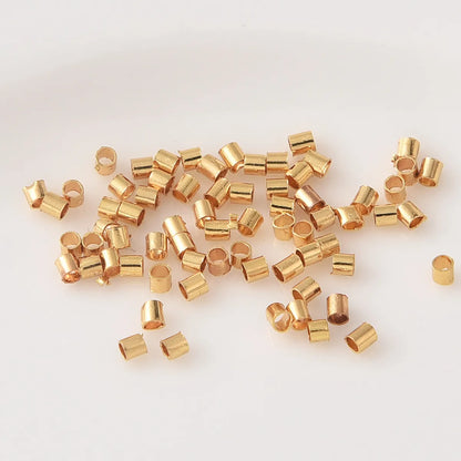 100 PCS/Package Copper Solid Color Beads