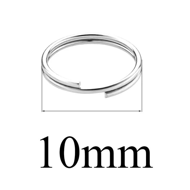 100 PCS/Package Diameter 10mm Diameter 6 Mm Diameter 8mm 304 Stainless Steel Solid Color Connection Ring