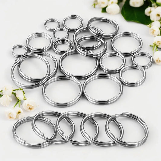 100 PCS/Package Diameter 10mm Diameter 6 Mm Diameter 8mm 304 Stainless Steel Solid Color Connection Ring