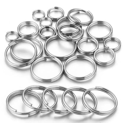 100 PCS/Package Diameter 10mm Diameter 6 Mm Diameter 8mm 304 Stainless Steel Solid Color Connection Ring