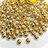 100 PCS/Package Diameter 4mm Diameter 5mm Hole 1~1.9mm Copper 14K Gold Plated 18K Gold Plated Solid Color Polished Spacer Bars