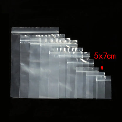 100 Pieces Plastic Simple Style Holiday Daily Transparent Jewelry Packaging Bags