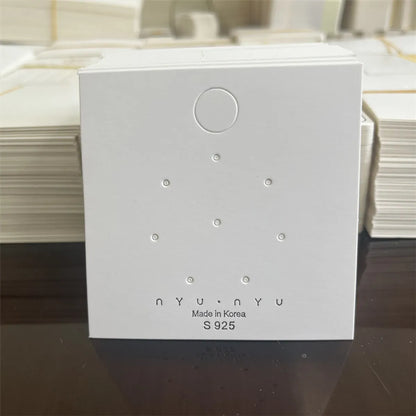 100 Simple Solid Color Earrings Printing Packaging Cards