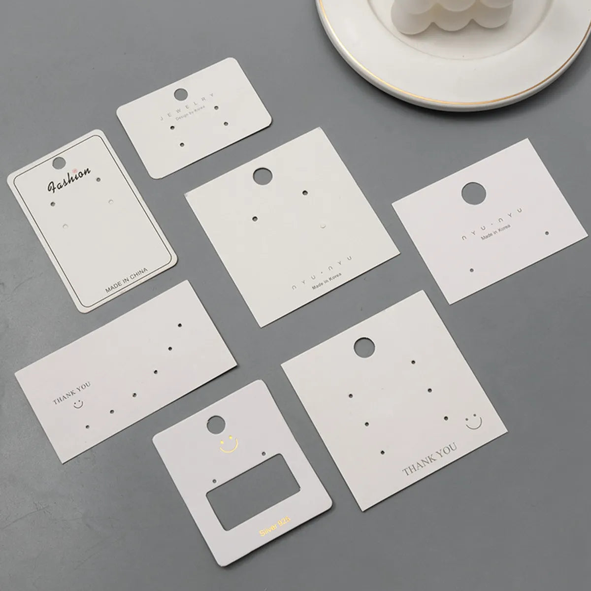 100 Simple Solid Color Earrings Printing Packaging Cards