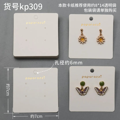 100 Simple Solid Color Earrings Printing Packaging Cards