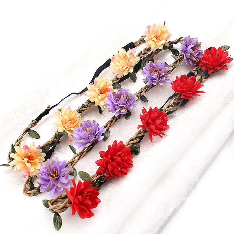 Simulation Small Daisy Flower Headband Chrysanthemum Wedding Accessories