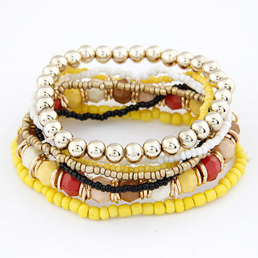Wholesale Jewelry Ethnic Style Bohemian Geometric Alloy Seed Bead Bracelets