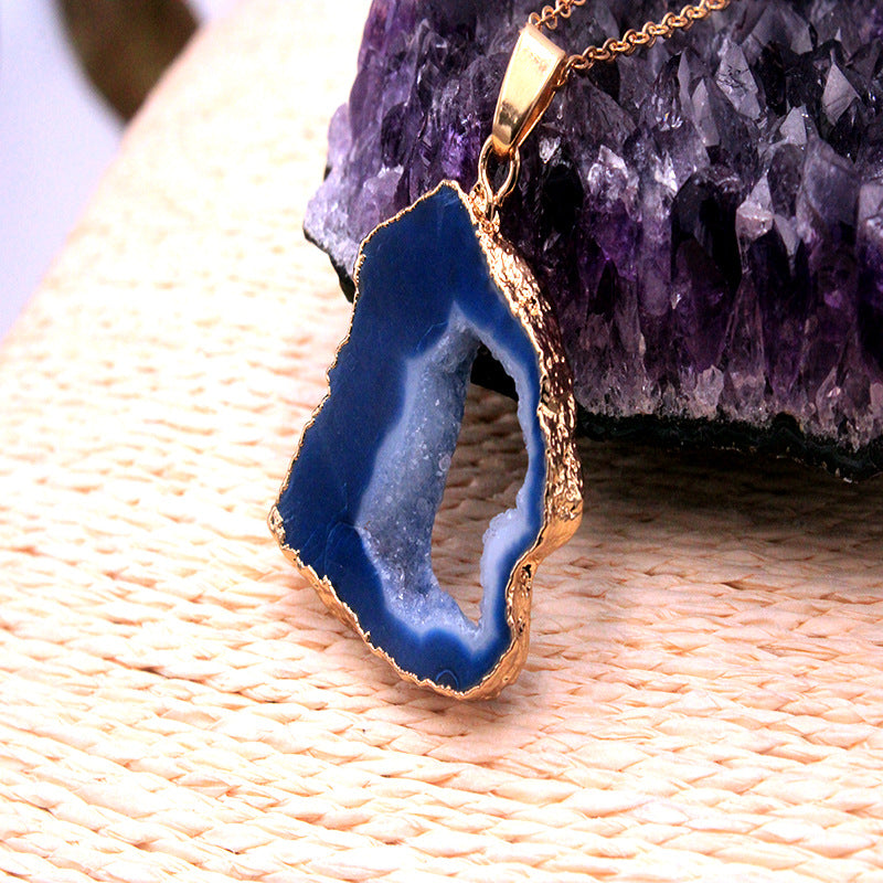 Retro Irregular Agate Plating Jewelry Accessories