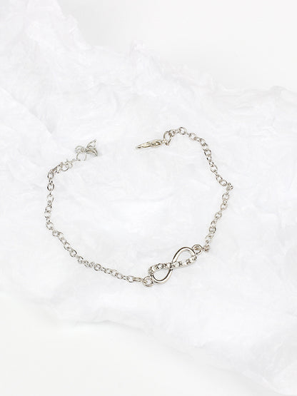 Fashion Hollow Bow Diamond Necklace Bracelet Anklet