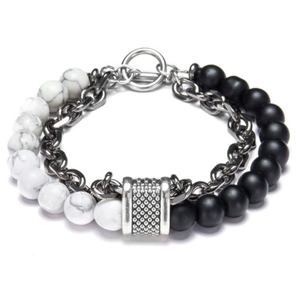 Fashion Geometric Alloy Natural Stone Bracelets Beaded