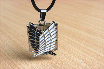 The New Fashion Anime Around The Attacking Giant Investigation Corps Logo Necklace Wholesale