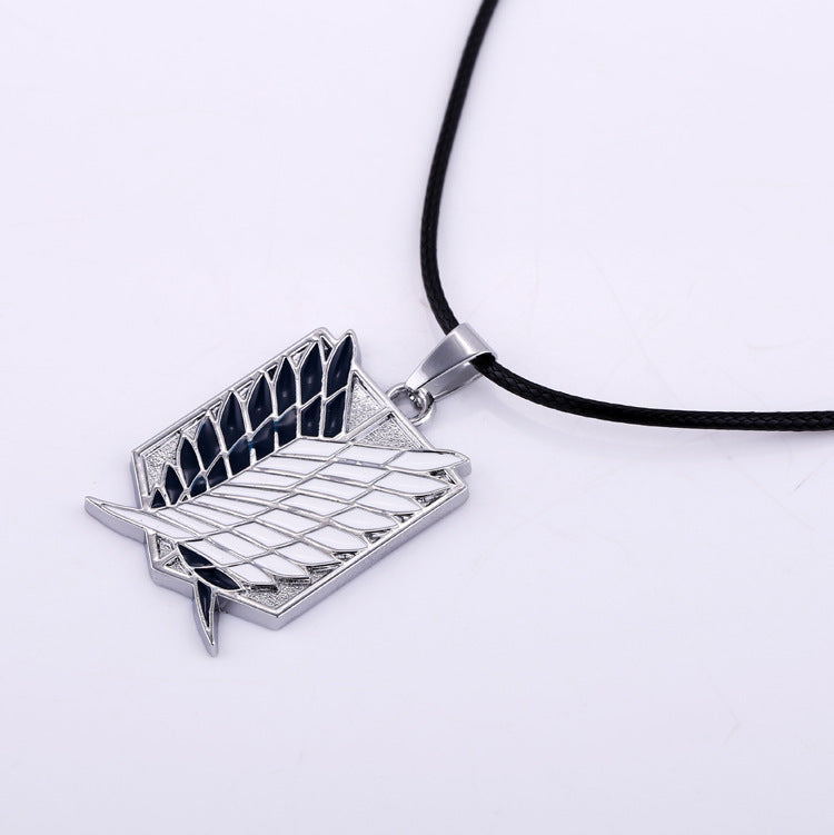 The New Fashion Anime Around The Attacking Giant Investigation Corps Logo Necklace Wholesale