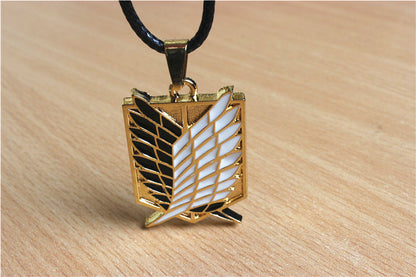 The New Fashion Anime Around The Attacking Giant Investigation Corps Logo Necklace Wholesale