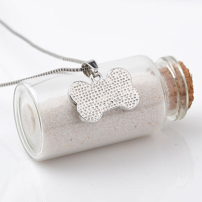 Fashion Simple Necklace Dog Bone Hang Tag Necklace Letter In Memory Of My Dog Dog Tag Necklace Gooddiy Wholesale