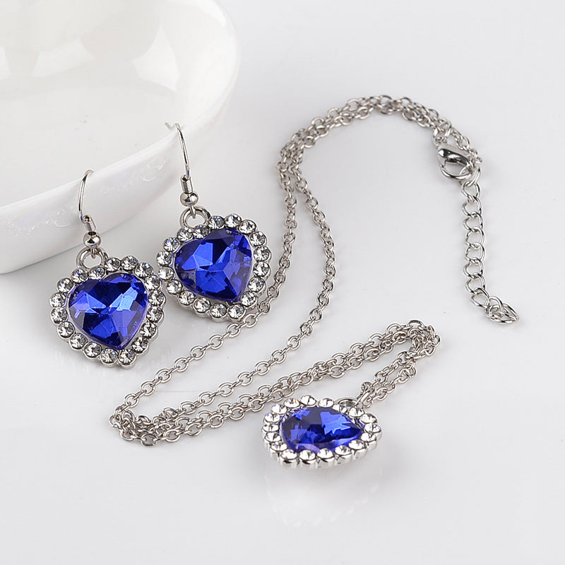 New Fashion Gemstone Necklace Earring Set Yiwu Gooddiy Wholesale