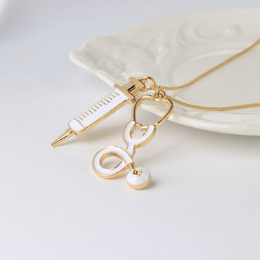 New Fashion Medical Equipment Necklace Stethoscope Necklace Yiwu Gooddiy Wholesale