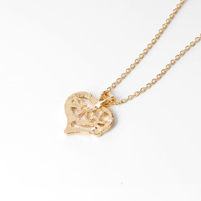 Heart Necklace Fashion Mother's Day Gift Letters Lone Sky Love Necklace Clavicle Chain Wholesale Gooddiy