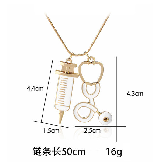 New Fashion Medical Equipment Necklace Stethoscope Necklace Yiwu Gooddiy Wholesale