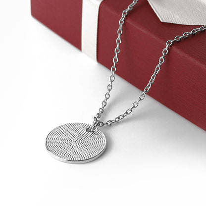 New Geometric Round Tag Drop Oil Letter Necklace Father&#39;s Day Gift Round Pendant Necklace Wholesale