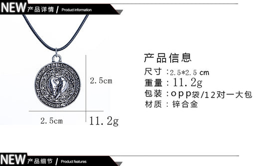 New Fashion Engraving Bird Retro Pattern Pendant Necklace Wholesale