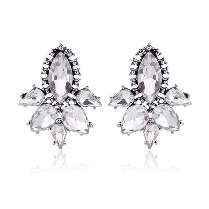 1 Pair Fashion Geometric Alloy Plating Rhinestones Women's Ear Studs