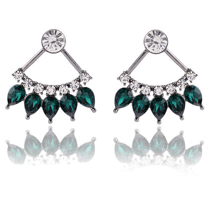 1 Pair Retro Geometric Alloy Plating Rhinestones Women's Drop Earrings