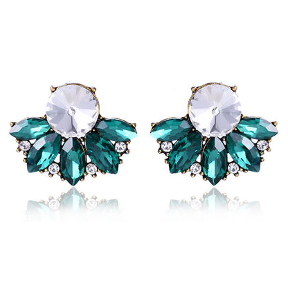 1 Pair Retro Geometric Alloy Plating Rhinestones Women's Drop Earrings