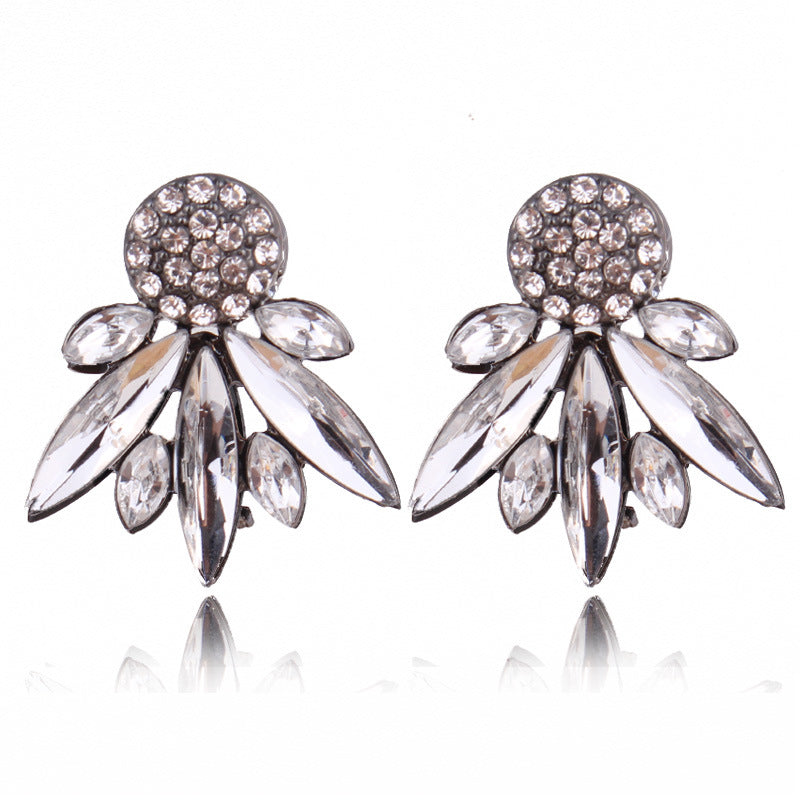 1 Pair Fashion Geometric Alloy Plating Rhinestones Women's Ear Studs