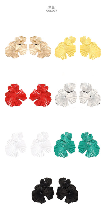 Fashion Geometric Flower Alloy Earrings Wholesale