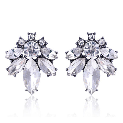 1 Pair Fashion Geometric Alloy Plating Rhinestones Women's Ear Studs