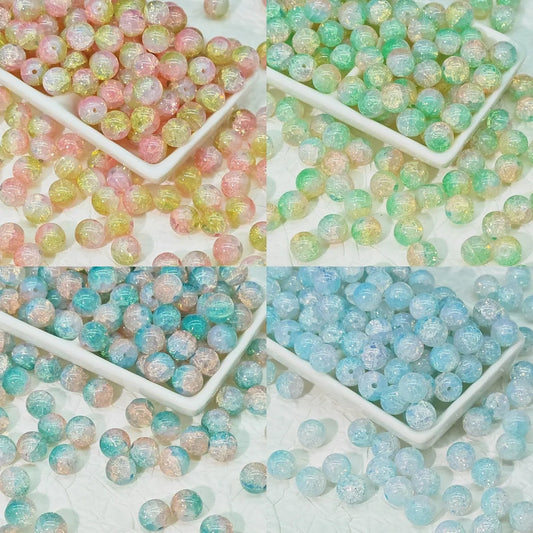 10mm Protein Jade Broken Glass Beads DIY Accessories Scattered Beads Handmade Beaded Paint Ornament Material Antique Bracelet