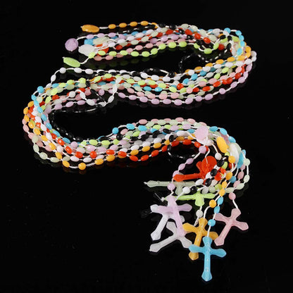 Streetwear Shiny Cross Plastic Unisex Pendant Necklace