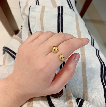 Fashion Geometric Brass Plating Open Ring