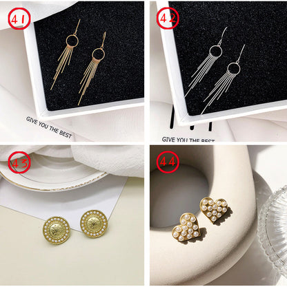 Fashion Solid Color Metal Plating Women's Drop Earrings 1 Pair