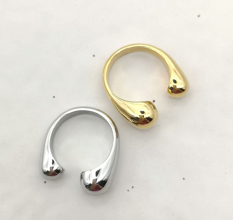 Fashion Geometric Brass Plating Open Ring