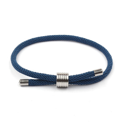 Simple Style Geometric Rope Titanium Steel Unisex Bracelets