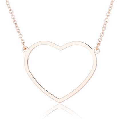 Sweet Heart Shape Stainless Steel Pendant Necklace 1 Piece