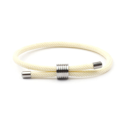 Simple Style Geometric Rope Titanium Steel Unisex Bracelets