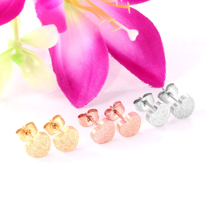 Fashion Heart Shape Stainless Steel Plating Ear Studs 1 Pair