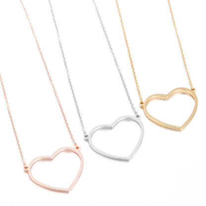 Sweet Heart Shape Stainless Steel Pendant Necklace 1 Piece