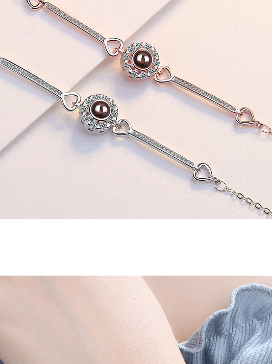 Simple Style Round Heart Shape Copper Zircon Bracelets In Bulk